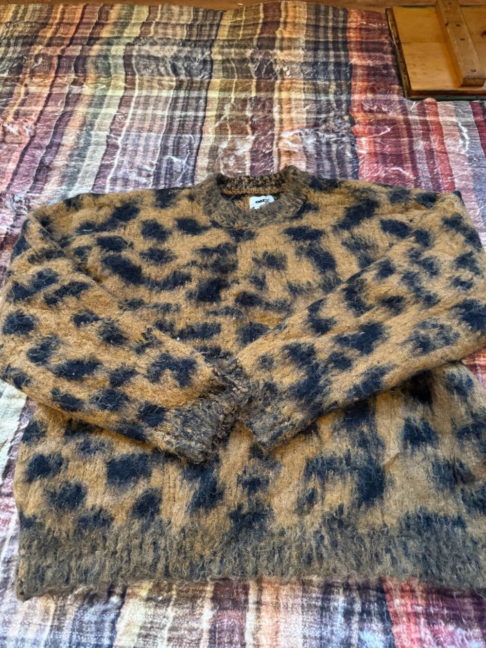 OBEY Dottie Leopard Crew Neck Sweater